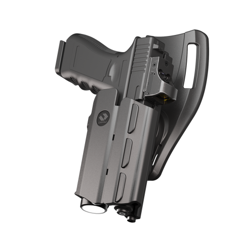 Orpaz T40 G22 Light-Bearing Holster – Left Handed OWB Tactical Holster, Level 2 & Level 3 Security, Compatible with Glock 22, Fits Most Pistol Lights, Optics-Ready, Adjustable T40 Medium Low-Ride