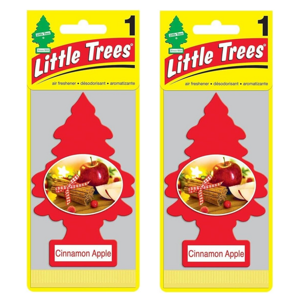 Little Trees Hanging Car Air Freshener, Cinnamon Apple, 2-Pack