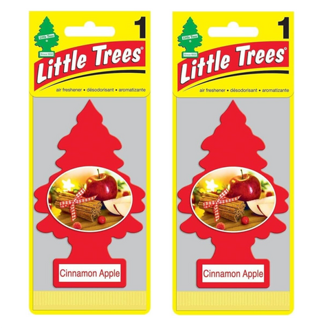 Little Trees Hanging Car Air Freshener, Cinnamon Apple, 2-Pack