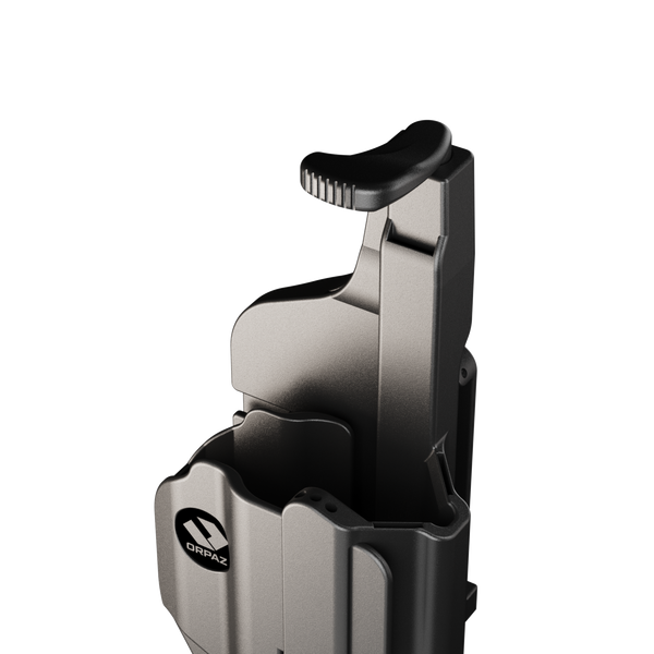 ORPAZ T41 Universal Adjustable Holster, Thumb Release Retention, Optics Ready OWB Polymer Holster, Made in Israel ClipLock