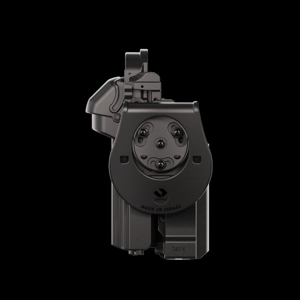 Orpaz T40 Pro Springfield XD LH Duty Holster with Large Light Holster w/ Magnetic Optic cover, Compatible with Springfield XD Pistol Holder with Laser Mounted Light and Optics with Paddle