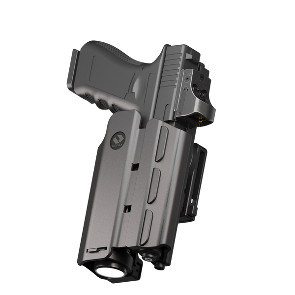 Orpaz T40 Light-Bearing Holster – Universal OWB Tactical Holster, Level 2 & Level 3 Security, Compatible w/Most Pistol Lights, Optics-Ready, Adjustable, Fits Most Pistols ClipLock Large