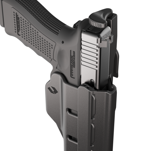 ORPAZ T41 Level 2 Universal Adjustable Holster, Magnetic + Mechanical Retention, Optics Ready OWB Polymer Duty Holster, Made in Israel Molle