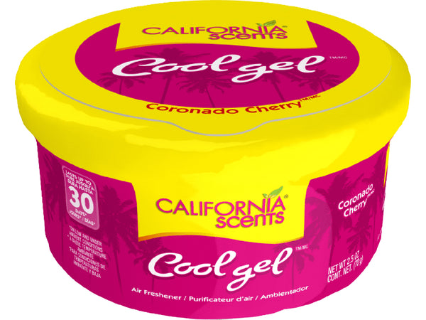 California Scents Cool Gel Coronado Cherry Scent - The Car Air Freshener with Cool Gel Technology - Long-Lasting Odor Eliminator and Auto Air Freshener for Cars