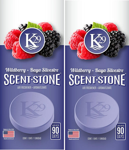 K29 WildBerry Stone Air Freshener, Environmentally Safe and Long-lasting Fragrance, 2 Packs