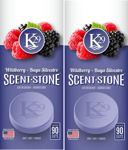 K29 WildBerry Stone Air Freshener, Environmentally Safe and Long-lasting Fragrance, 2 Packs