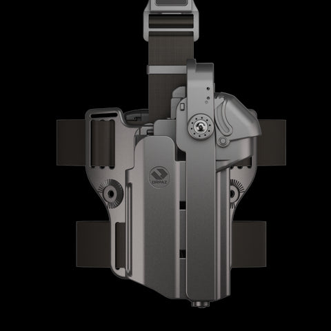 Orpaz T40 Pro G45 Duty Holster with Medium Light Holster w/ Magnetic Optic cover Compatible with Glock 45 Pistol Holder with Laser Mounted Light and Optics with Drop Leg