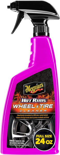 Meguiar's Hot Rims Wheel & Tire Cleaner, Powers Through Brake Dust & Grime – 24 Oz Spray Bottle
