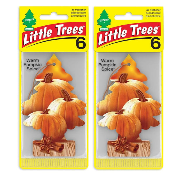 Little Trees Auto Air Freshener, Hanging Card, Warm Pumpkin Spice, 12 Pack