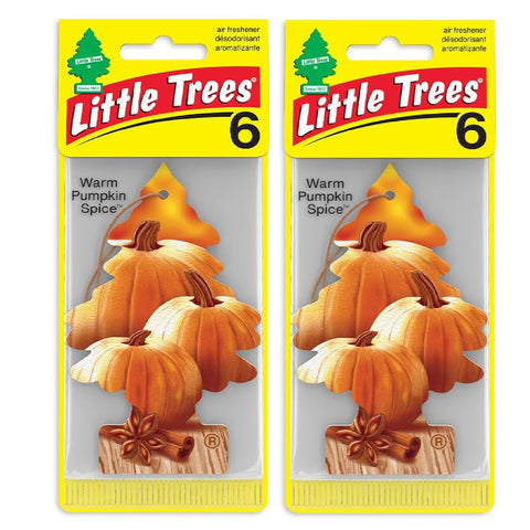 Little Trees Auto Air Freshener, Hanging Card, Warm Pumpkin Spice, 12 Pack