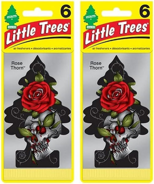 Little Trees Car Air Freshener, Rose Thorn, 12 Pack