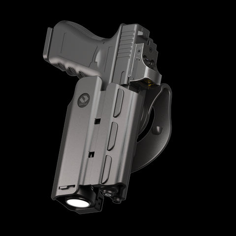 Orpaz Light Bearing Holster Compatible with Canik TP9 Holster with Light/Laser/Sight/Optics (Large Pistol Lights, Paddle Attachment)