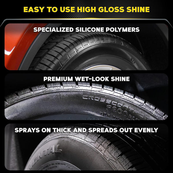 Meguiar's Hot Shine Tire Spray, 24 oz, Long-Lasting Wet Look Shine