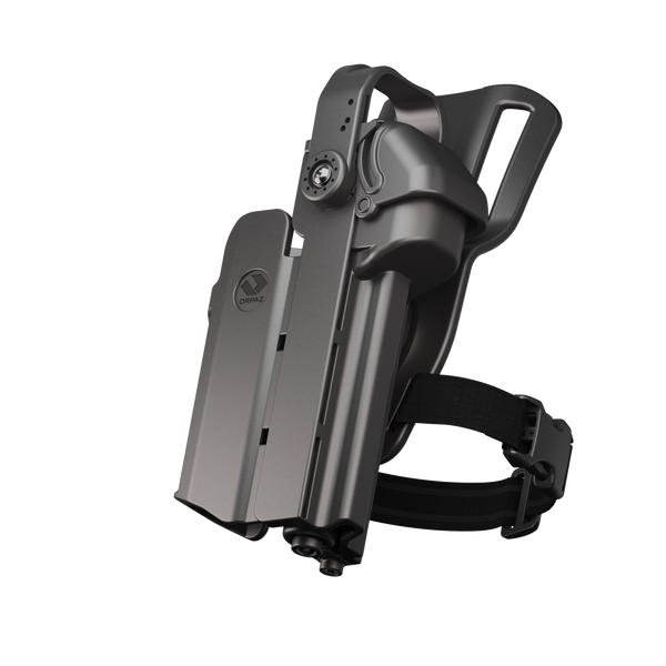 Orpaz T40 G17 Light-Bearing Holster OWB Tactical Holster, Level 2 & Level 3 Security, Compatible with Glock 17, Fits Most Pistol Lights, Optics-Ready, Adjustable T40 Pro Medium Low-Ride Pro