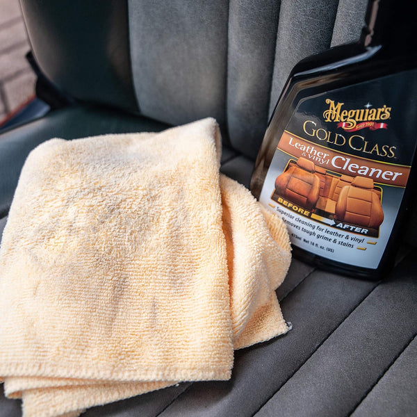 Meguiar's Gold Class Leather & Vinyl Cleaner, Tough Grime & Stain Remover, Safe for Car Interiors, Spray