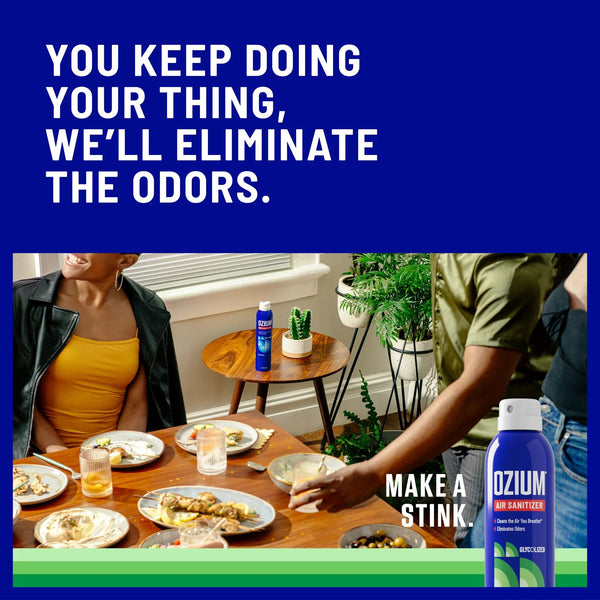 Ozium OZ15 Air Sanitizer Spray 0.8 oz, Odor Control for Car, Home & Office, Country Fresh, 2 Pack