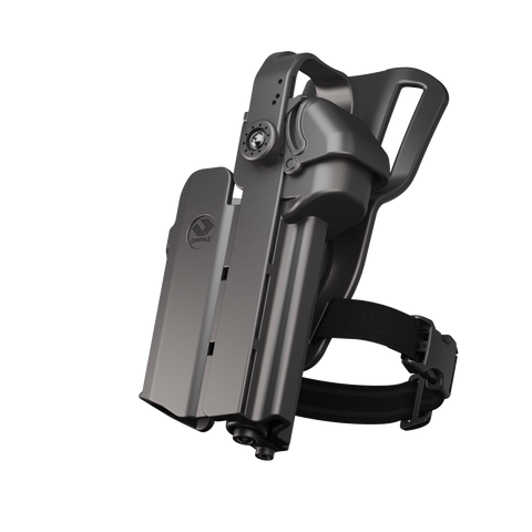 Orpaz T40 G17 Light-Bearing Holster – Left Handed OWB Tactical Holster, Level 2 & Level 3 Security, Compatible with Glock 17, Fits Most Pistol Lights, Optics-Ready, Adjustable T40 Pro Medium Low-Ride Pro