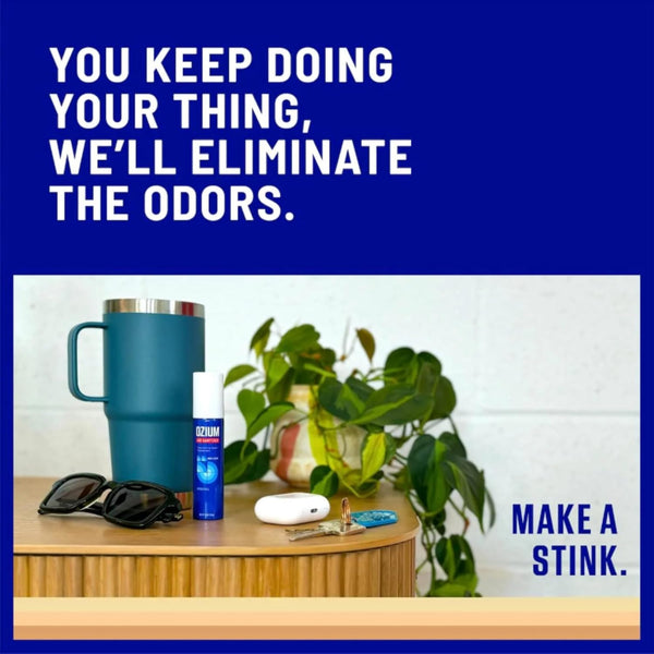 Ozium Cigarette Smoke Air Sanitizer Eliminates Smoke Smell, Aerosol Spray, Vanilla Scent 0.8oz