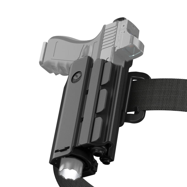 Orpaz G22 Light Bearing Holster Compatible with Glock 22 Holster with Light/Laser/Sight/Optics (Large Pistol Lights, Belt Attachment)