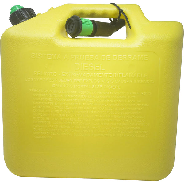 Briggs & Stratton Gas Can, 5 Gallon Yellow Gas Can with Smart Fill Gas Can Spout.
