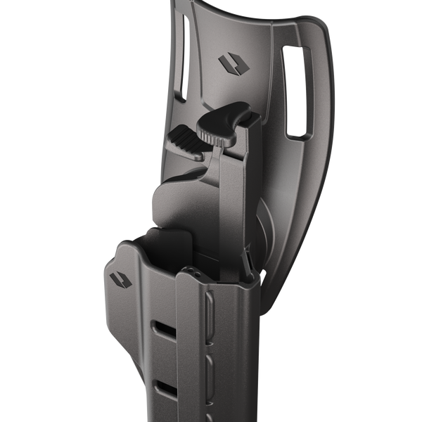 ORPAZ T41 Level 2 Universal Adjustable Holster, Magnetic + Mechanical Retention, Optics Ready OWB Polymer Duty Holster, Made in Israel Low Ride