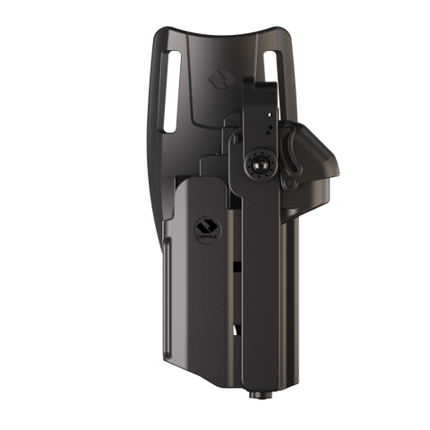 Orpaz T40 Pro G19 Duty Holster with Medium Light Holster Compatible with Glock 19 Pistol Holder with Laser Mounted Light and Optics with Low Ride