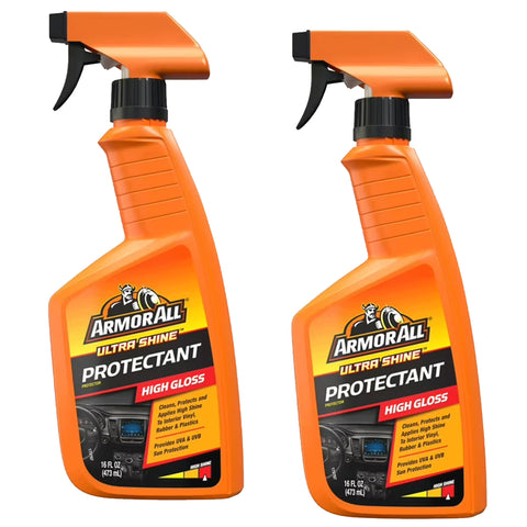 Ultra Shine Protectant Spray by Armor All, Car Interior Cleaner Spray with UV Protection Against Cracking and Fading, 16 Fl Oz, 2 Packs