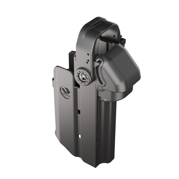 Orpaz T40 G22 Light-Bearing Holster – Left Handed OWB Tactical Holster, Level 2 & Level 3 Security, Compatible with Glock 22, Fits Most Pistol Lights, Optics-Ready, Adjustable T40 Pro Medium Low-Ride