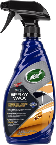 Turtle Wax T-477R ICE Spray Wax, Ultimate High Shine Wax Finish, For Use on Car Paint, Trim and Plastics, Safe for Motorcycles, RV's, Trucks and More, 20 oz.