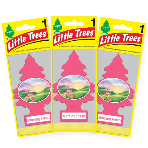 Little Trees Hanging Car Air Freshener, Morning Fresh, 3-Pack