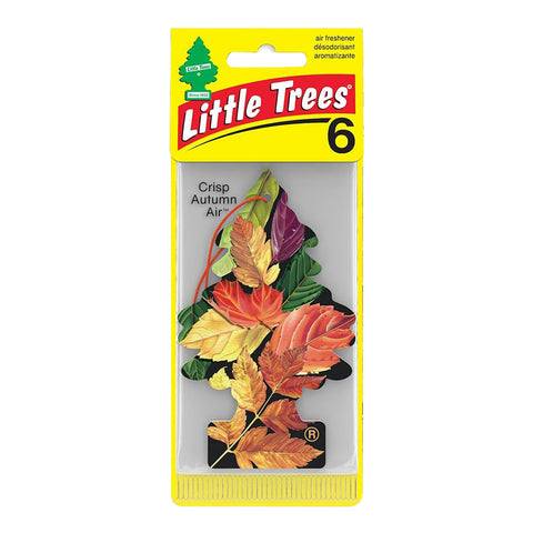 Little Trees Auto Air Freshener, Hanging Card, Crisp Autumn Air, 6 Pack