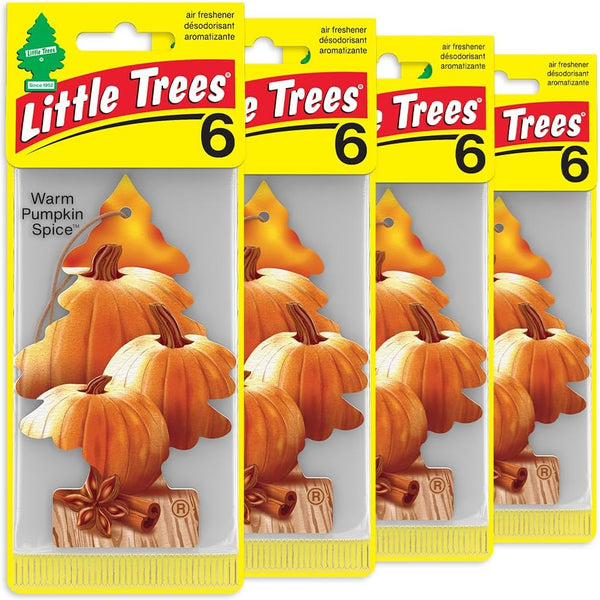 Little Trees Auto Air Freshener, Hanging Card, Warm Pumpkin Spice, 24 Pack