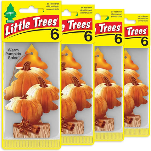 Little Trees Auto Air Freshener, Hanging Card, Warm Pumpkin Spice, 24 Pack