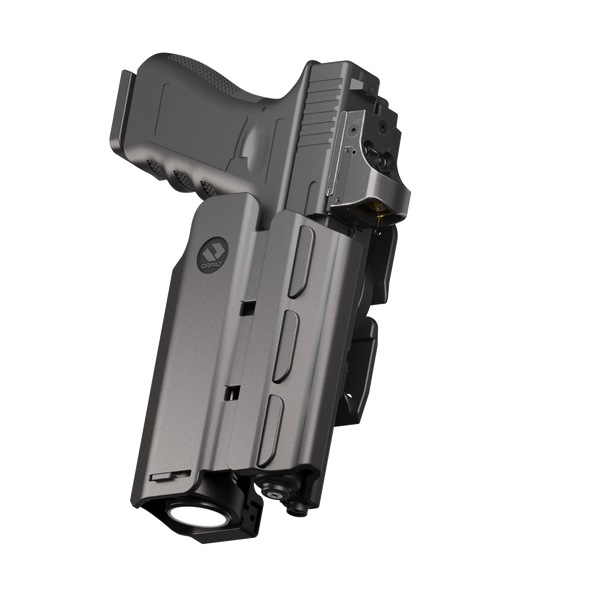 Orpaz T40 G45 Light-Bearing Holster – Left Handed OWB Tactical Holster, Level 2 & Level 3 Security, Compatible with Glock 45, Fits Most Pistol Lights, Optics-Ready, Adjustable T40 Large MOLLE