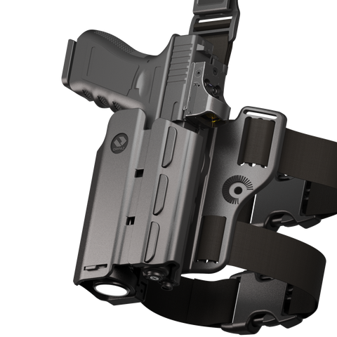 Orpaz T40 G45 Light-Bearing Holster – Left Handed OWB Tactical Holster, Level 2 & Level 3 Security, Compatible with Glock 45, Fits Most Pistol Lights, Optics-Ready, Adjustable T40 Large Drop-Leg