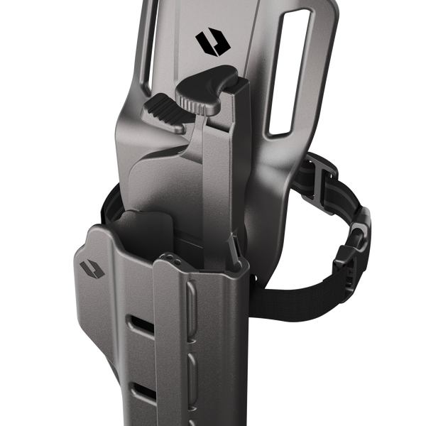 ORPAZ T41 Level 2 Universal Adjustable Holster, Magnetic + Mechanical Retention, Optics Ready OWB Polymer Duty Holster, Made in Israel Low Ride Pro