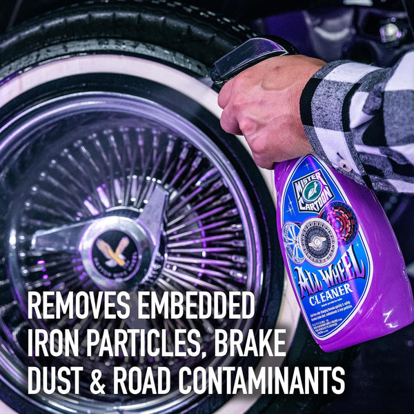 Turtle Wax X Mister Cartoon All Wheel Cleaner, Removes Surface Contaminants, Brake Dust and Rust, Safe for Paint and Wraps, Metal, and Glass, Low Odor Color Changing Formula, 23 oz