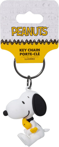 Plasticolor Peanuts Snoopy Holding Woodstock 3-Dimensional PVC Key Chain