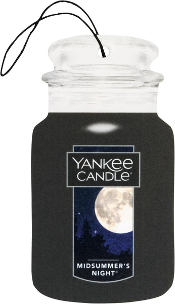 Yankee Candle Paper Car Jar Air Freshener, Midsummer's Night, 4 Packs