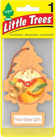 LITTLE TREES Car Air Freshener Hanging Tree Provides Long Lasting Scent for Auto & Home, Peach Ginger Spritz