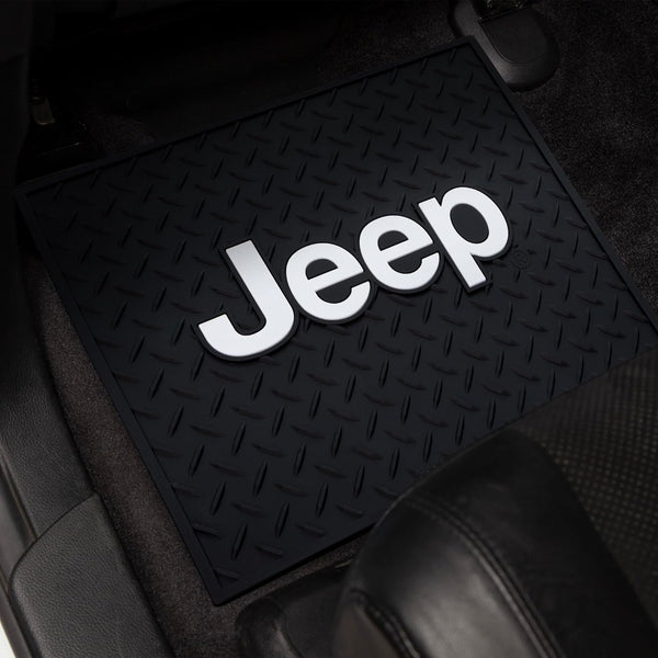 Plasticolor Jeep Diamond Plate Design Utility Rear Floor Mat