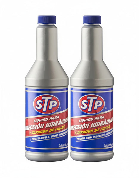 STP Power Steering Fluid and Stop Leak, 354ml Spanish Label, 2 Pack