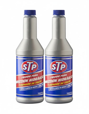 STP Power Steering Fluid and Stop Leak, 354ml Spanish Label, 2 Pack