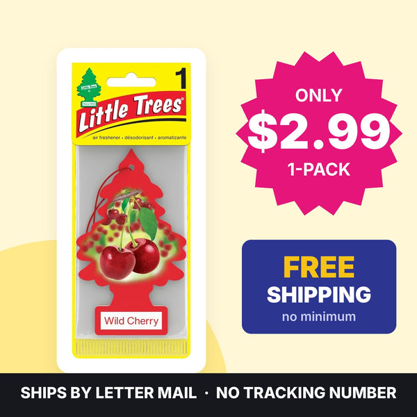Little Trees Hanging Car Air Freshener, Wild Cherry, 1-Pack