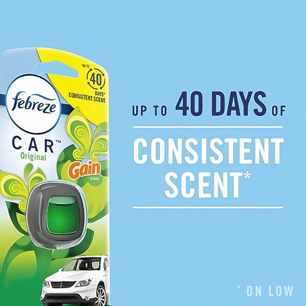 Febreze Car Air Freshener Vent Clip, Linen & Sky, 2 Count