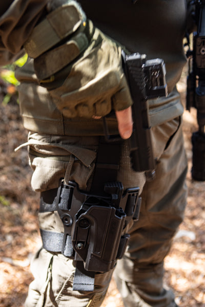 Orpaz G17 Compatible with Glock 17 Holster Left Handed, Level II OWB Drop-Leg Holster