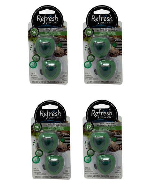 Refresh Your Car! Vent-Mount Diffuser Oil Air Freshener, Long-Lasting Auto Fragrance with Adjustable Intensity, 4 Packs