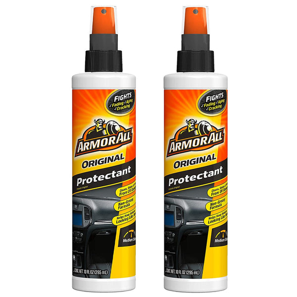 Armor All Interior Car Cleaner Spray Bottle, Protectant Cleaning for Cars, Truck, Motorcycle, Pump Sprayer, 10 Fl Oz, 2 Packs