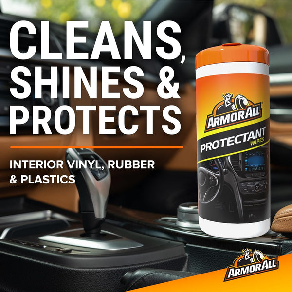 Armor All Protectant, Glass and Cleaning Wipes, 30 Count Each (Pack of 3)