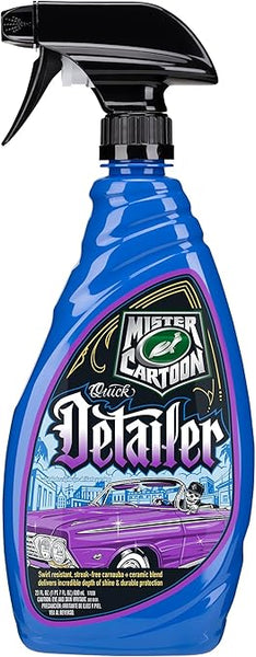 Turtle Wax X Mister Cartoon Quick Detailer Spray, Waterless Cleaning, Long Lasting Ceramic Protection, Safe on All Exterior Surfaces, Wraps, and PPF, for Cars, Trucks, RV's and More, 23 oz.